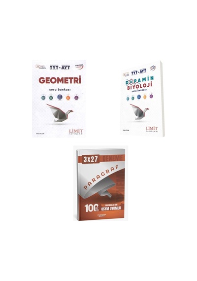 2027 Limit Tyt Ayt Geometri + Biyoloji Dopamin Soru + Anla Kazan Paragraf Deneme 3'lü Set