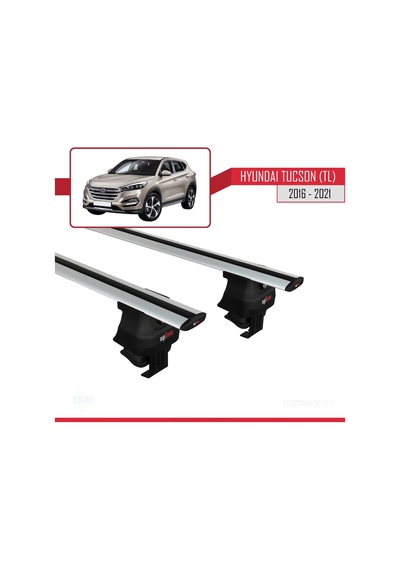 Hyundai Tucson Tl 2016-2021 Arası İle Uyumlu Ace-4 Ara Atkı Tavan Barı Gri