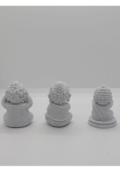 3 Lü Mini Buddha Heykeli Seti Meditasyon & Zen Dekoratif Obje