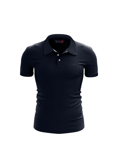 Raru Pamuk Büyük Beden Polo T-shirt Ingens Lacivert Lacivert