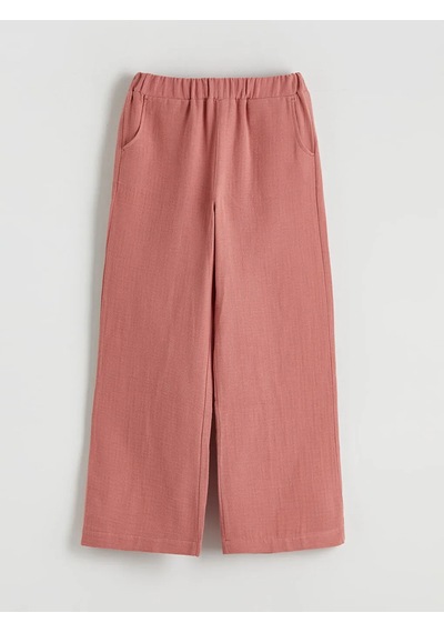 Lc Waikiki Pembe Basic Kız Çocuk Müslin Gömlek Ve Pantolon