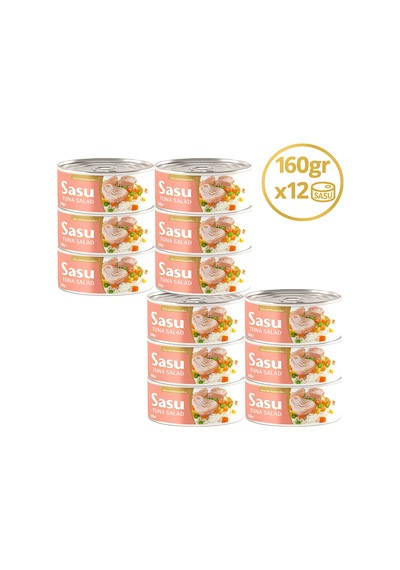 Sasu Basmati Pirinçli Ton Salata İri Parça 12 x 160 G