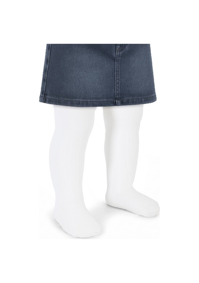 Civil Baby Düz Derbili 6- Bebek Kız Külotlu Çorap - Ekru