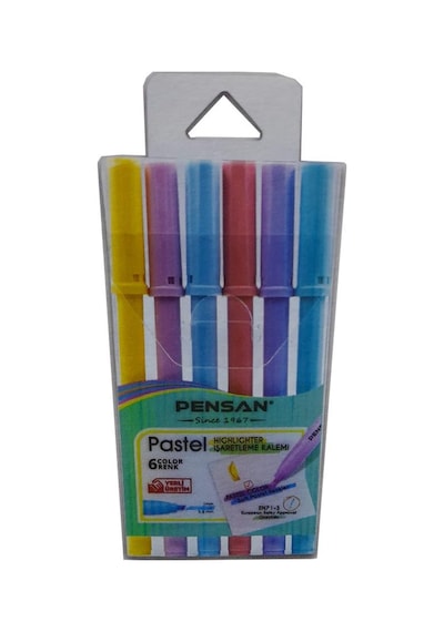 İşaret Kalemi Pastel Renkler Fosforlu Kalem 6 lı 1 Paket  5 mm Fosforlu Kalem Seti Diğer