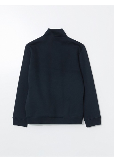 Lcw Vision Lacivert Dik Yaka Uzun Kollu Erkek Fermuarlı Sweatshirt