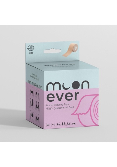 Moonever Göğüs Toparlayıcı Bant / Ultra İnce / Ten Renginde, Nefes Alabilir Ve Yapışkanlı Yapısıyla Her K