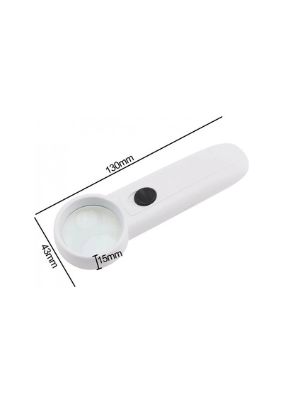 15x Çok Fonksiyonlu 2 Led Işıklı Taşınabilir El Büyüteç
