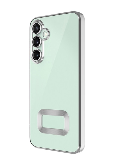 Thegencoo Samsung Uyumlu Galaxy S25 Fe Kılıf Kamera Korumalı Logo Gösteren Zore Omega Kapak - Gold