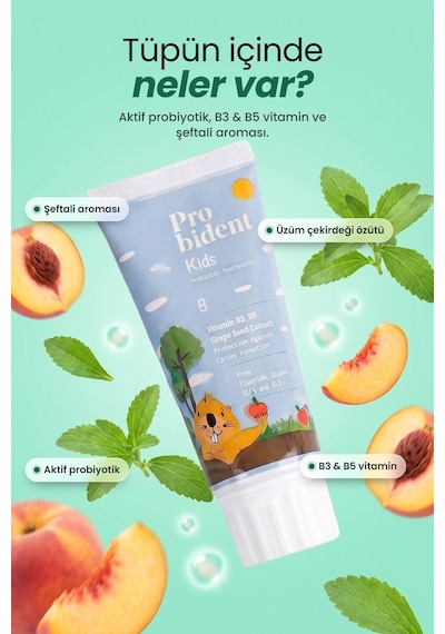 Probident Kids Diş Macunu Şeftali 60 ML