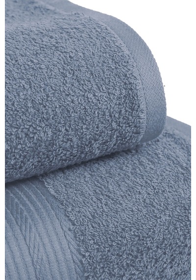 Büyük Battal Boy 2'li Set Banyo Ve Hamam Havlusu %100 Pamuklu Denis İndigo