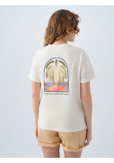 Regular Fit Kadın Tshirt K.kol Lıght Beıge