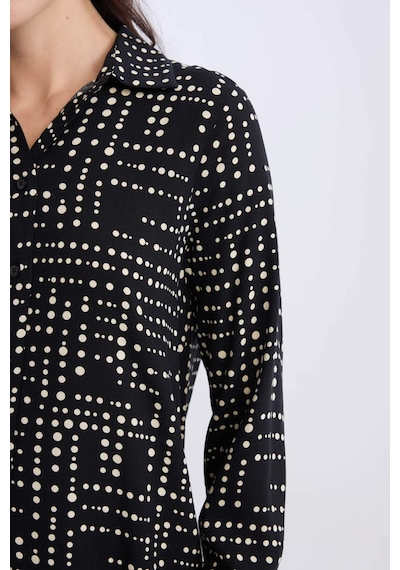DeFacto Loose Fit Desenli Uzun Kollu Gömlek Tunik T0609AZ25SPBK81