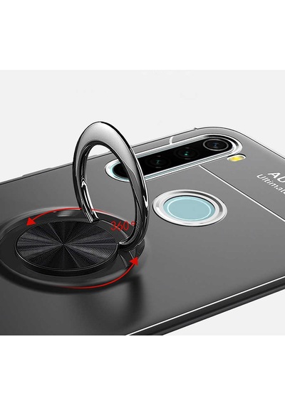 Xiaomi Redmi Note 8 Kılıf Zore Ravel Silikon Kapak Siyah-Rose Gold