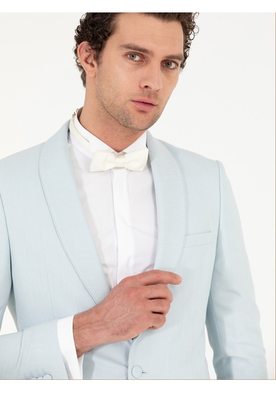 Cacharel Açık Mavi Slim Fit Smokin Damatlık Denım