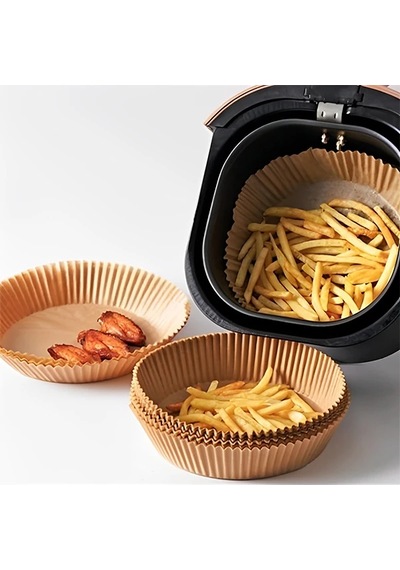 Ally 50 Adet Tek Kullanımlık Yapışmaz Airfryer Pişirme Kağıdı- 5775 Renkli