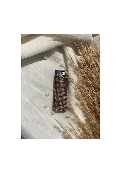 Rose Gold Taşlı Çakmak Dolum Yapılanilmekte Rüzgara Karşı Dayanıklı