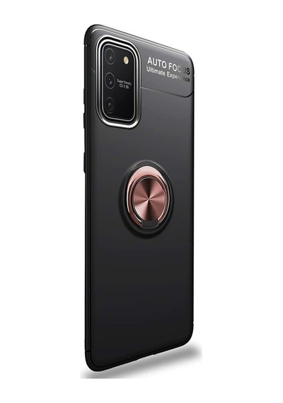 Microsonic Samsung Uyumlu Galaxy A91 Kılıf Kickstand Ring Holder