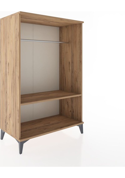 Hyperion Dolap Tek Raflı Tek Askılı 88x44x134 Çam-çam Çam