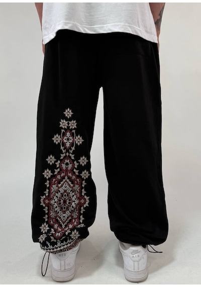 Zaee Anatolia Rug Oversize Ayarlanabilir Paça Eşofman Altı Siyah