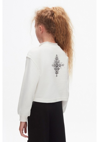 Xo Kids Kız Çocuk Sweatshirt 8-14 Yaş 37319 Ekru