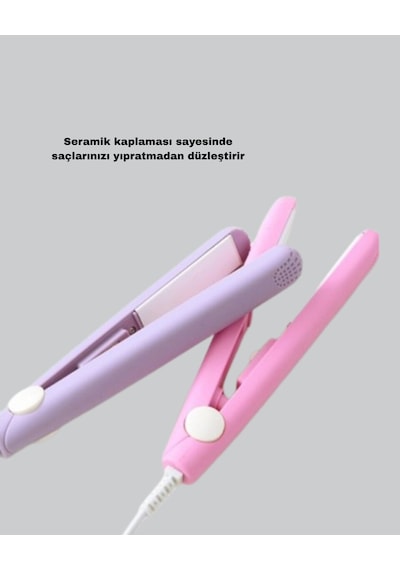 Seyahat Tipi Mini Saç Düzleştirici Seramik Kaplama Hızlı Isınma Kompakt Tasarım