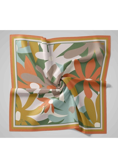 Silk Home Aura Eşarp 140001-07 Yavruağzı, Hardal, Yeşil, Beyaz, Vizon