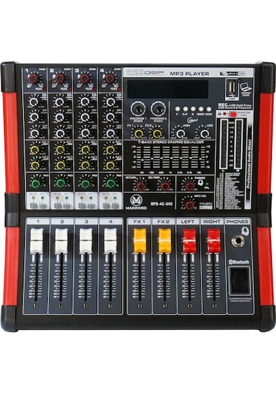 Maxword Rps-4c-800 Amfili Power Mikser 2x400w Mixer 2x99 Dsp Efektli