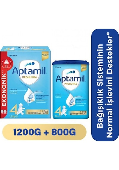 Aptamil 4 Çocuk Devam Sütü 1200 + 800 G