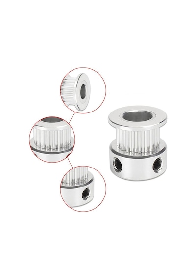 Koodmax 3 Adet Gt2 20 Diş 6.35 Mm Alüminyum Alaşım Dişli Senkron Zamanlama Kayışı Kasnağı