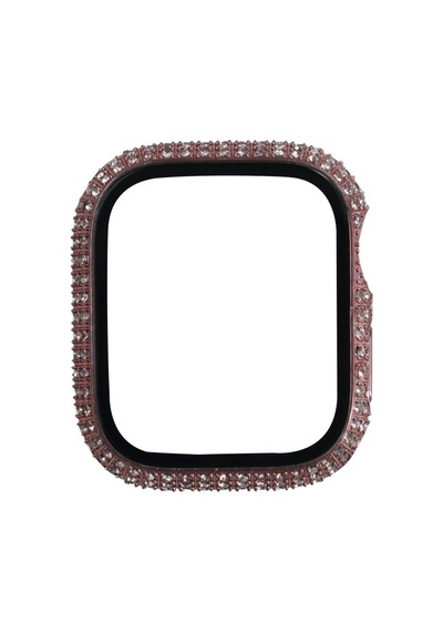 Apple Uyumlu  Watch  7 41mm Redclick Watch  Gard 24 Kenarları Taşlı Sert Pc Kasa Ve Ekran Koruyucu