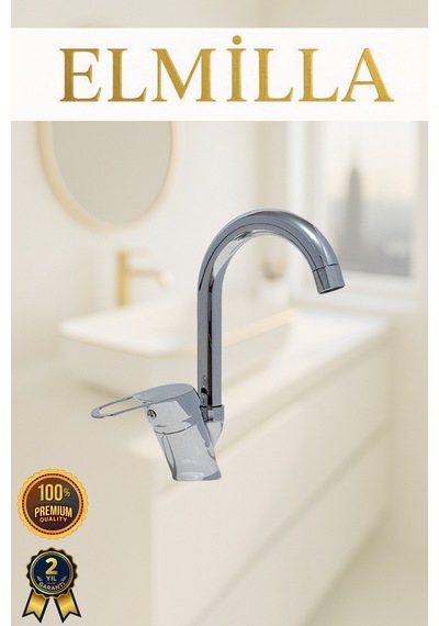 Kısa Krom Lüx Baston Mix Aç Kapa Banyo Lavabo Bataryası