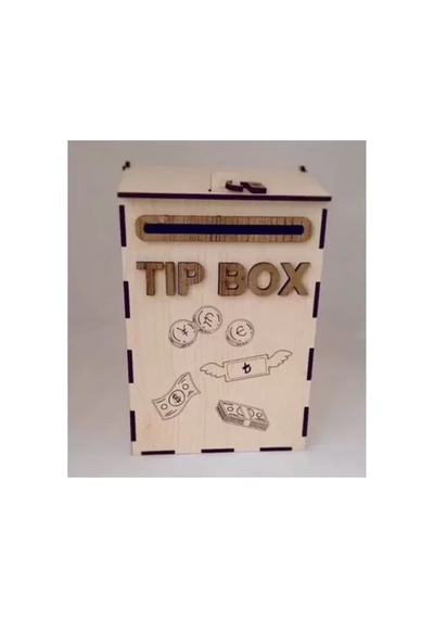 Kumbara Ahşap Posta Kutusu Tip Box Bahşiş Kutusu Tipbox