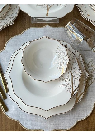 Yemek Takımı Arbol Bird 24 Parça 6 Kişilik Renkli