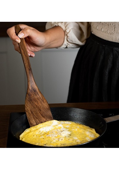 Ceviz Ağacı El Yapımı Tahta Kaşık Ve Spatula Seti 30 Cm Çok Renkli