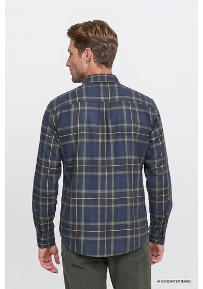 Wrangler Regular Fit Erkek Ekose Gömlek W2620052410 Lacivert