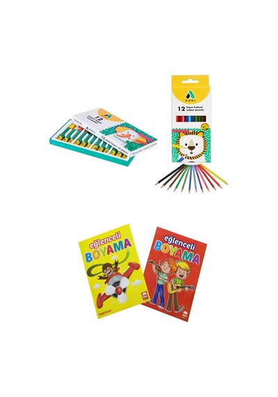 Adel Kuru Boya Karton Kutu Tam Boy 12 Renk Adel Pastel Boya 12 Renk Boyama Seti