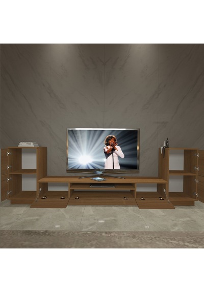 Decoraktiv Trio On2 Mdf Tv Ünitesi Tv Sehpası - Naturel Ceviz