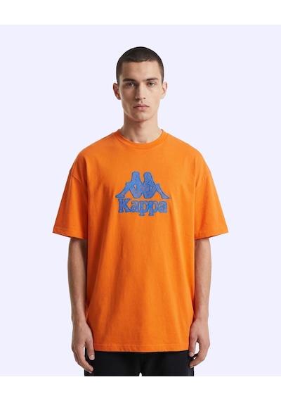 Kappa Linea Erkek Koyu Turuncu Oversize Tişört