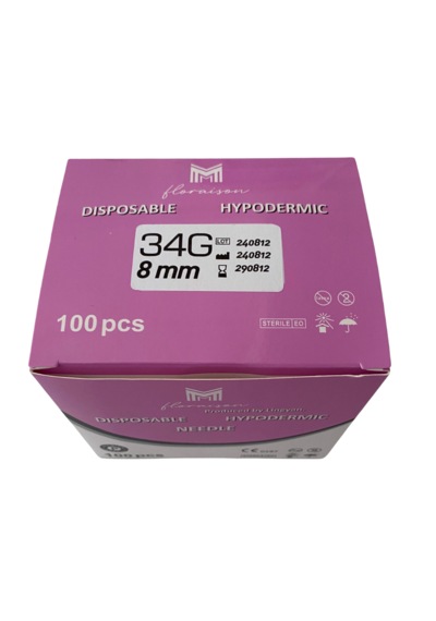 Mezoterapi İğne Ucu 34g 8 Mm 100 Adet / Kutu