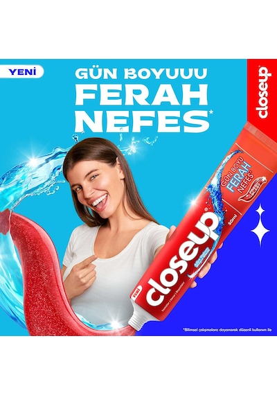 Close Up Diş Macunu Fresh Blast Ağız Bakım Suyu Etkili 4 x 50 ML