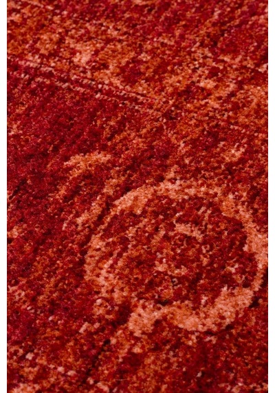 Shiraz Shr 03 Red Vintage Eskitme Tarzı Yumuşak Dokulu Salon Halısı Oturma Odası Halısı Kırmızı