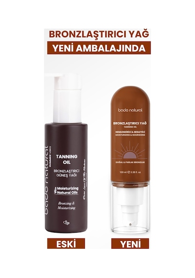Bade Natural %100 Doğal Bronzlaştırıcı ve Nemlendirici Güneş Yağı 100 ML