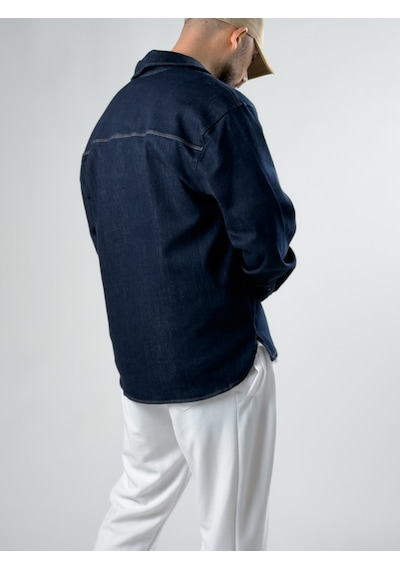 Cocopelli Fermuar Detaylı Denim Ceket Coc2879 Mavi