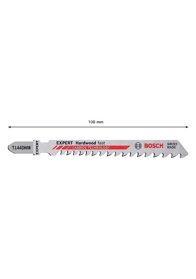 Professional 3x Expert 'hardwood Fast' T 144 Dhm Dekupaj Testere Bıçakları Sert Ahşap, Wpc Ahşap Plastik, Uzunluk 100 Mm, Aksesuar Dekupaj Testeresi