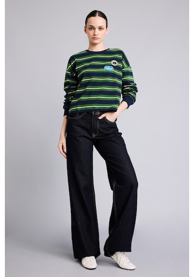Defacto Loose Fıt Bisiklet Yaka Sweatshirt I2418ax26aunv241 Lacivert-nv241