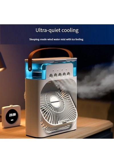 Cbtx Led Gece Lambası İle Beş Delikli Sprey Küçük Fan Nemlendirici Klima