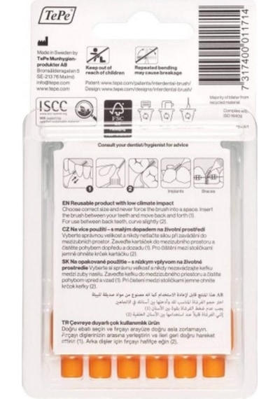 Tepe Interdental Brush Arayüz Fırçası Turuncu 0.45 Mm 6'lı