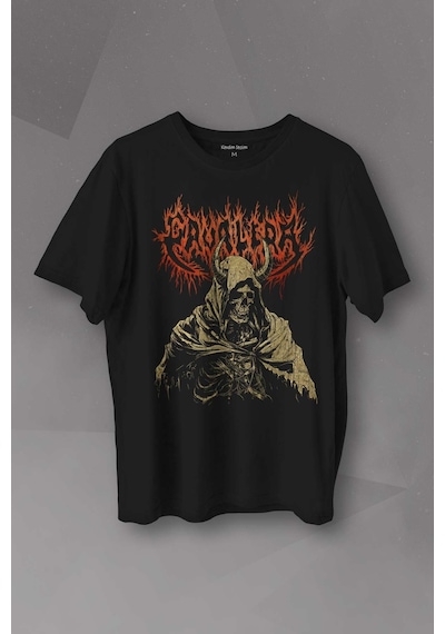 Siyah Unisex T-shirt Cavalera Metal Music Sepultra Guitar Drum Rock Sepultura Gitar Baskılı Tişört 001