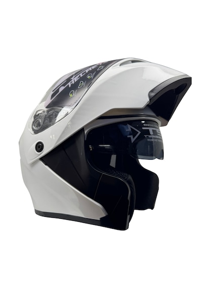 Kask Rs2 Marka Çene Açılır Güneş Vizörlü Beyaz