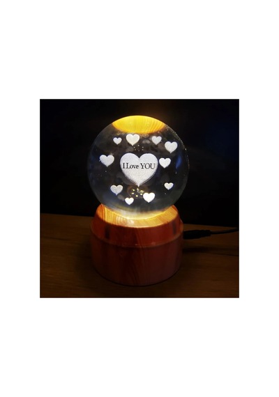 I Love You Tasarım Standlı Cam Küre Hmngo48-ıeg4874d Çok Renkli Çok Renkli